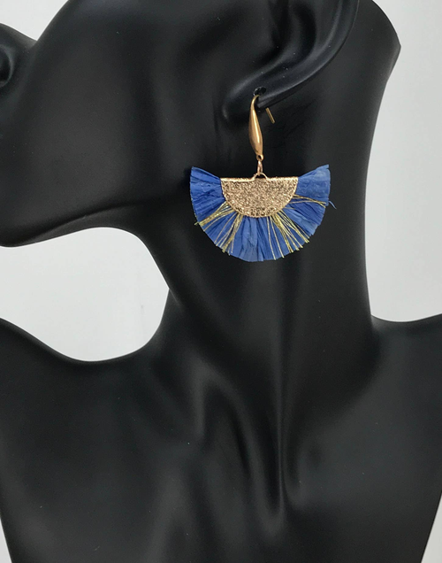 Fan Shaped Tassel Earrings