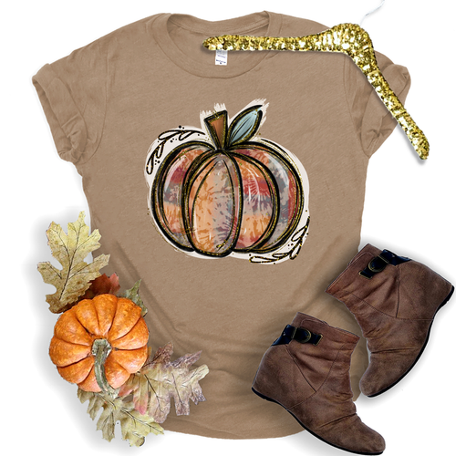 Watercolor Pumpkin Tee