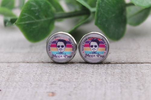 Keep Calm Have a Mega Pint  Glass Stud Earrings