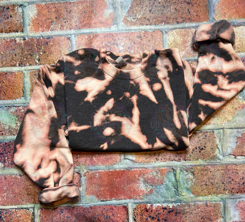 Dark Grey Bleached Blank Crewneck Sweatshirt