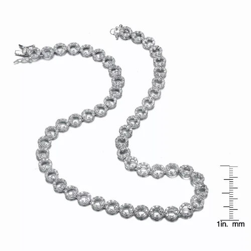 Collette Z Sterling Silver Loops Chain Classic Necklace