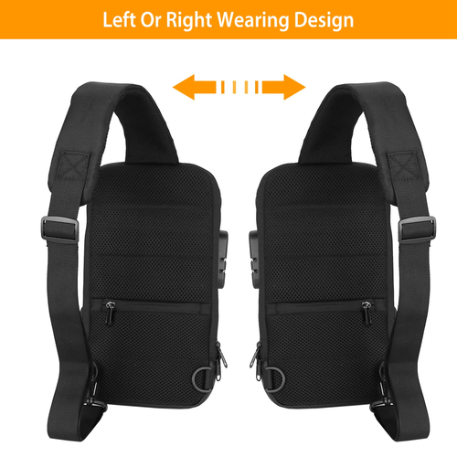 Men\'s Sling Backpack Waterproof Anti-theft Shoulder Crossbody Chest Bag 