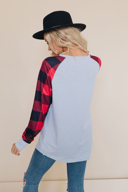 Cristina Plaid Top