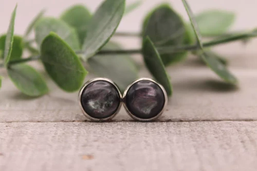 Faux Abalone  Stud Earrings **MINI**
