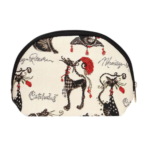 Marilyn Robertson Catitudes Cosmetic Make Up Bag