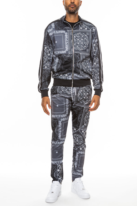 Paisley All Over Print Track Jacket Set