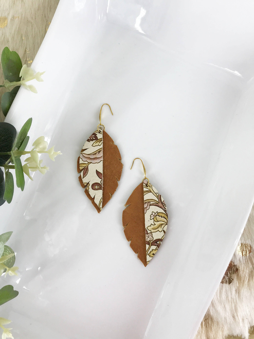 Genuine  Leather Layered Earrings 
