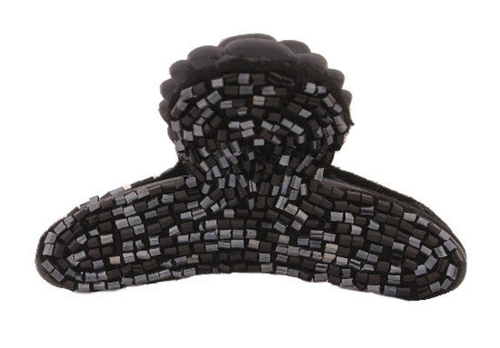 Bugle Bead Assorted Color Hair Claw 