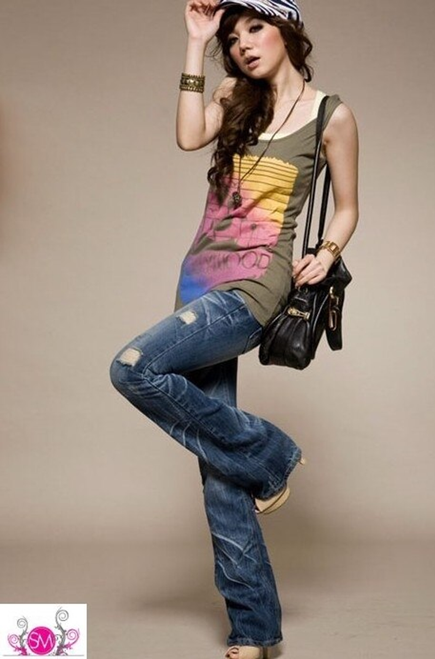Hollywood Printed Tan Top