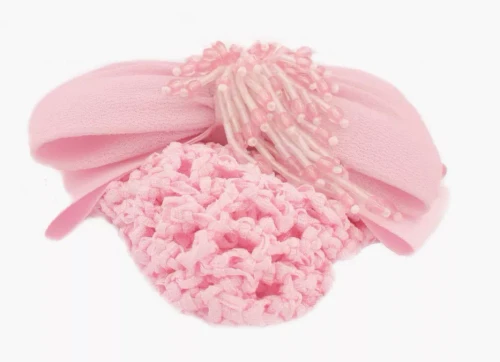 Dangling Swarovski Beads on Fabric Bow Barrette + Snood