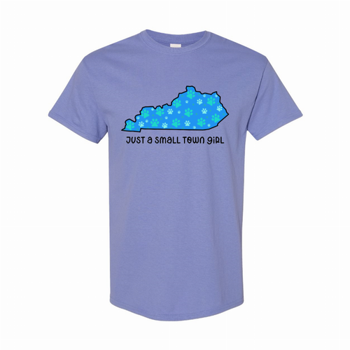 Small Town Girl KY Pawprints T-Shirt