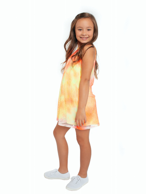 Sunburst Mesh Halter Dress