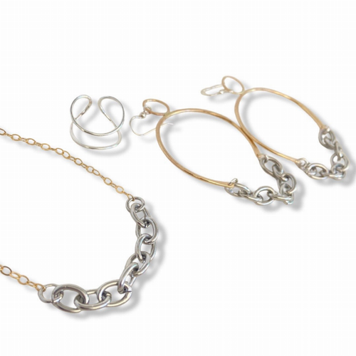 Duke Mixed Metal Chain Necklace