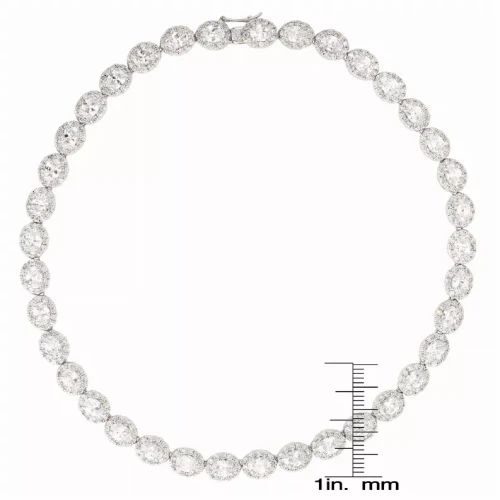 Collette Z Sterling Silver Yellow Cubic Zirconia Wreath Necklace