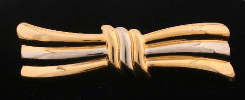 Gold & Silver Bow-Shaped Automatic Barrette