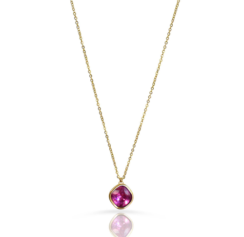 DESIREE RUBY BIRTHSTONE PENDANT NECKLACE - JULY