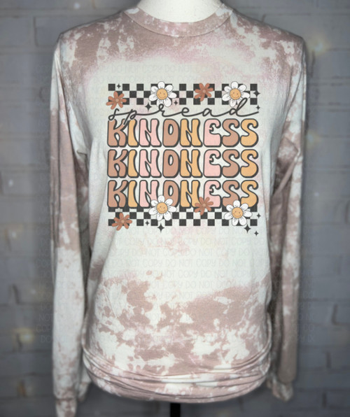 Spread Kindness Bleached Long Sleeve Tee 