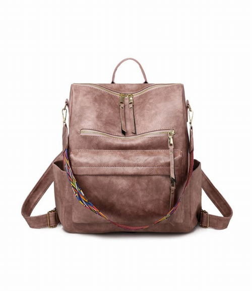 Women PU Leather Backpack