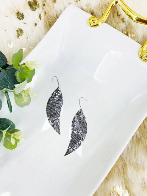 Snake Leather Earrings 