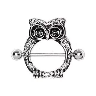 316L Surgical Steel Owl Nipple Shield