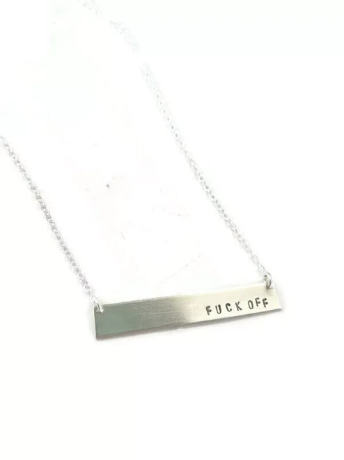 Fuck Off Bar Necklace