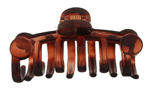 French Hair Claw With Disks Tortoise Shell