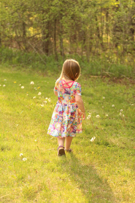 Bright Animals Rainbow CrissCross Dress