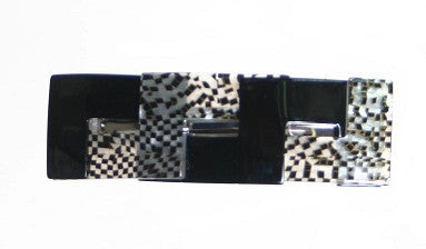 Black & Silver Opera Automatic Barrette