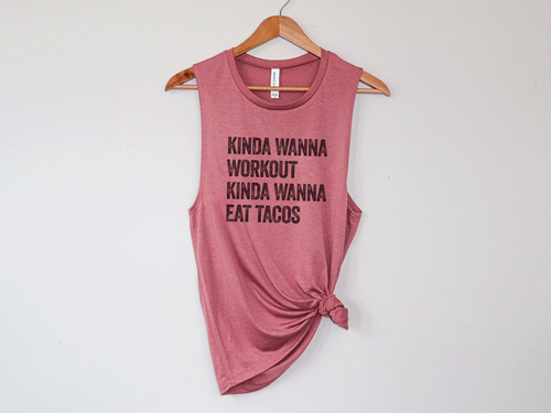 Funny Taco Workout Tank Top for Women