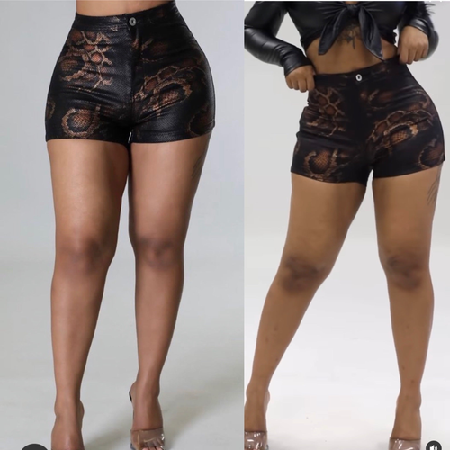 Coated Snake Shorts
