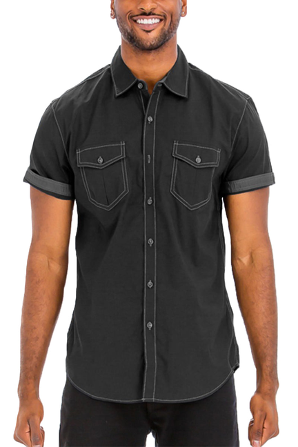 Banks Outline Stitch Button Up