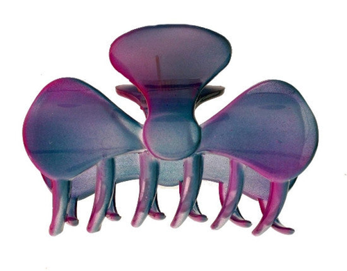 Purple Rainbow Bow Hair Claw