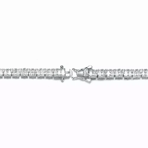Collette Z Rhodium Plated with Cubic Zirconias Tennis Bracelet