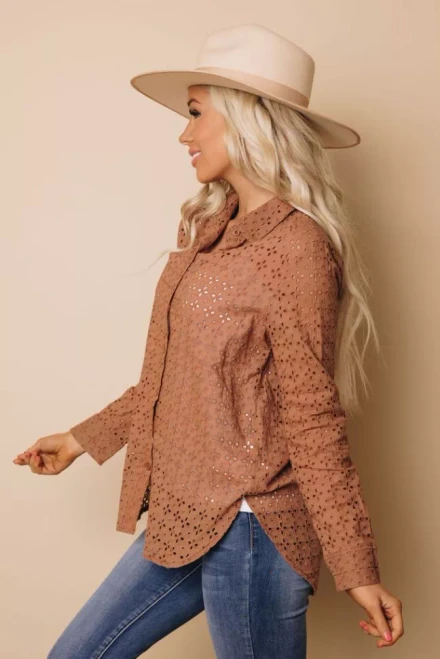 Oops A Daisy Eyelet Shirt