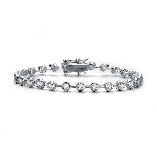 Collette Z Sterling Silver Cubic Zirconia Stud Bracelet