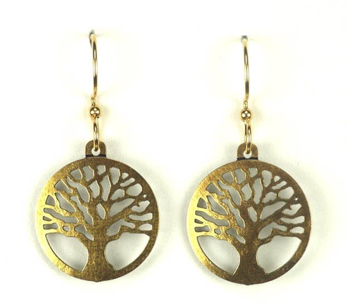 Tree Round Brass