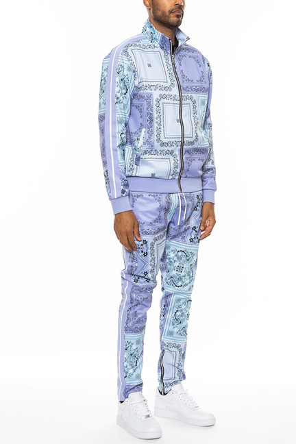 Paisley All Over Print Track Jacket Set
