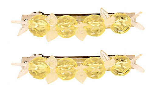 Crystal Beads Barrette Pair