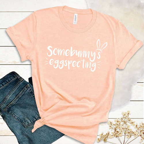 Somebunny's Eggspecting Easter Pregnancy Shirt
