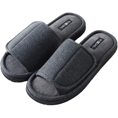Men's Adjustable Slide Slippers Indoor/Outdoor Memory Foam for Maximum Comfort