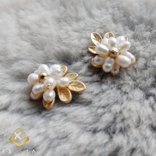 Gold Rice Pearl - Chandelier/Dangle