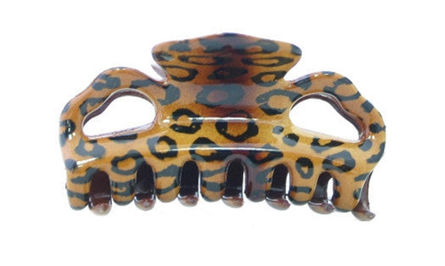 French Fashion Hair Claw With Leopard Design