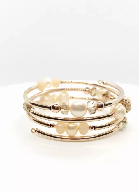Wrap Bracelets-Phoebe In Pearl Pave