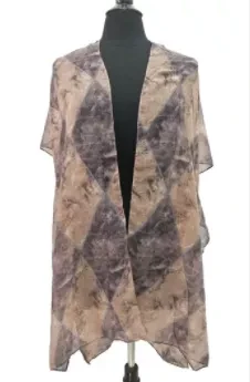 Pattern Spring Kimono Pink