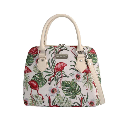 Flamingo Convertible Top Handle Purse Handbag