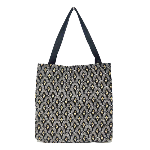 Black And White Luxor Foldable Gusset Bag