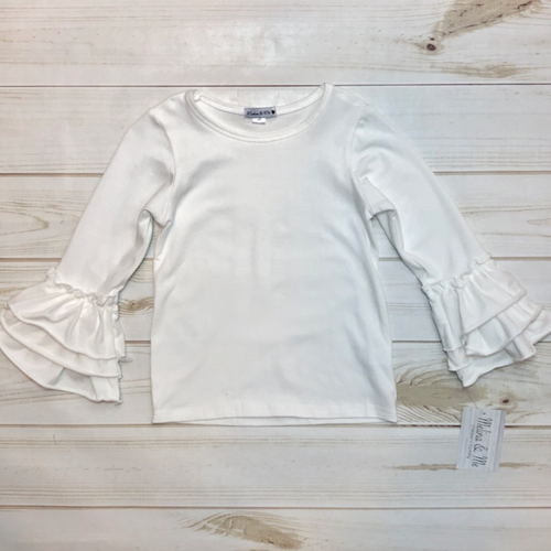 Basic Ruffle Long Sleeve (Ivory)
