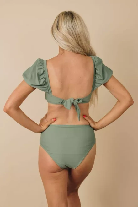 Margarita Bubble Sleeve High Waist Bikini