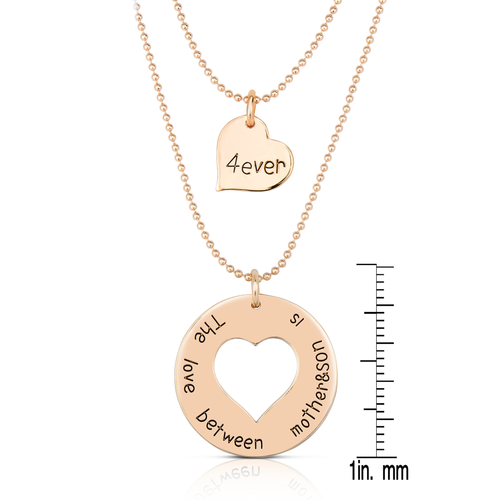 Collette Z Gold Overlay Dual Mother Son Pendant Necklace