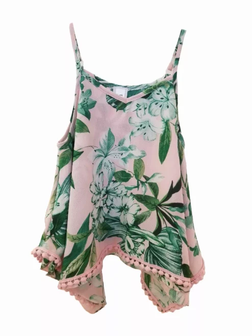 Sandy Beach Floral Tank Top